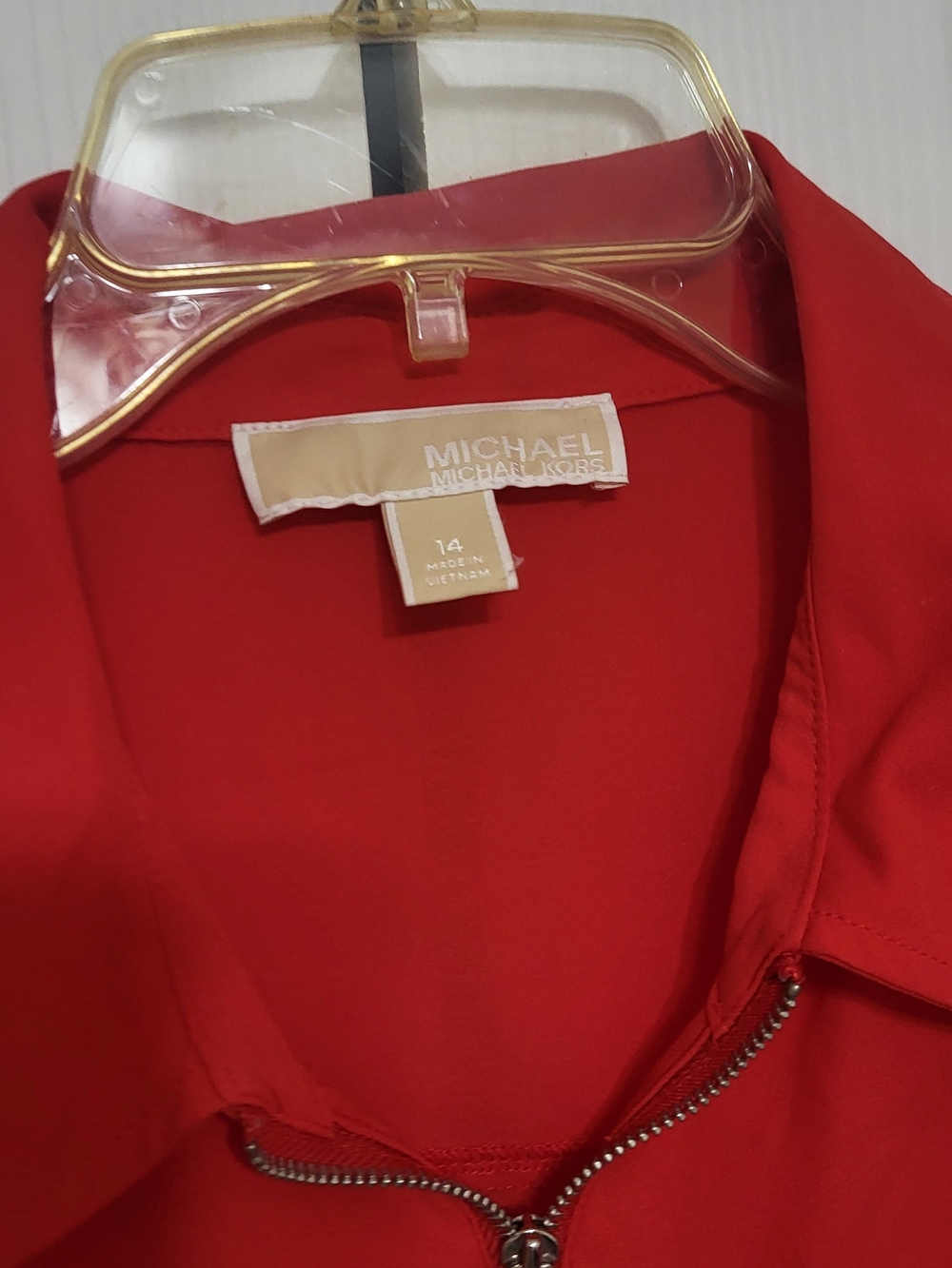 Michael Michael Kors Women’s Red Zip-Front Jacket